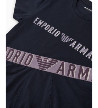 Emporio Armani Unterwsche-Set mit Mega-Logo ASV navy