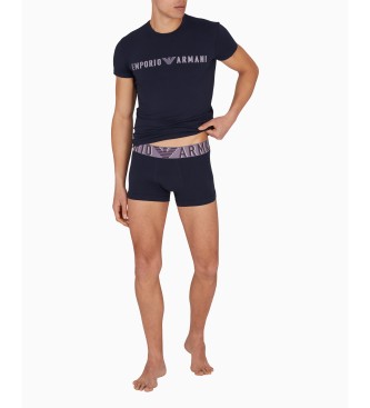Emporio Armani Unterwsche-Set mit Mega-Logo ASV navy