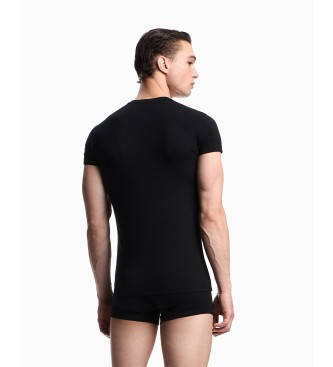 Emporio Armani Conjunto T-shirt e boxers Megalogo preto