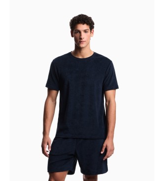 Emporio Armani T-shirt da spiaggia blu navy