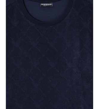 Emporio Armani T-shirt da spiaggia blu navy