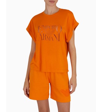 Emporio Armani Devore orangefarbenes T-shirt