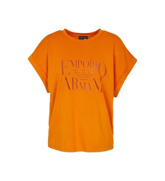 Emporio Armani Devore orangefarbenes T-shirt