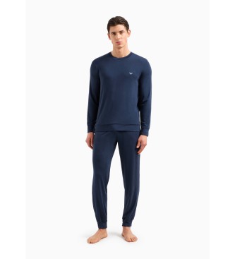 Emporio Armani Pyjama en lyocell et laine mlangs ASV Tech Wool navy