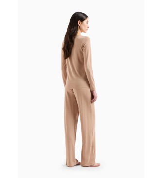 Emporio Armani Tech Wool Pyjamas beige