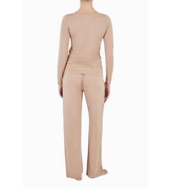 Emporio Armani Pyjama en laine Tech beige