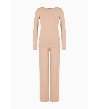 Emporio Armani Tech wollen pyjama beige