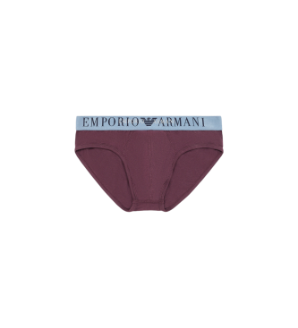 Emporio Armani Calzoncillo slip bsico con cintura con logotipo lila