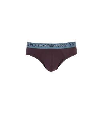 Emporio Armani Calzoncillo slip bsico con cintura con logotipo lila