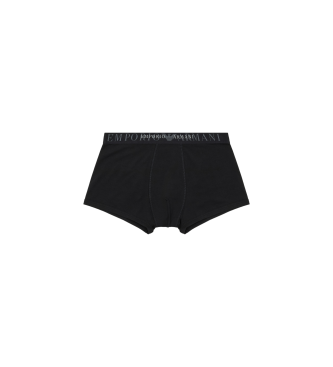 Emporio Armani Calzoncillo bxer bsico con cintura con logotipo negro