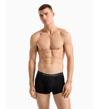 Emporio Armani Calzoncillo bxer bsico con cintura con logotipo negro