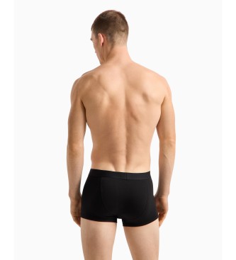 Emporio Armani Calzoncillo bxer bsico con cintura con logotipo negro