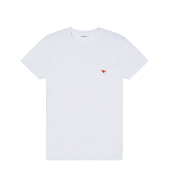 Emporio Armani T-shirt bianca con logo lucido