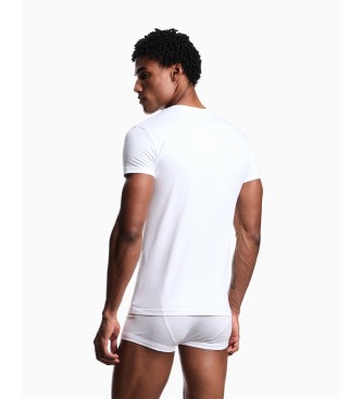 Emporio Armani T-shirt bianca con logo lucido