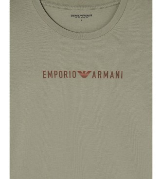 Emporio Armani T-shirt Textured Logobanda vert