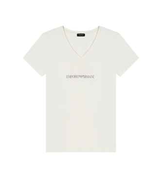 Emporio Armani Maglietta con scollo a V bianco