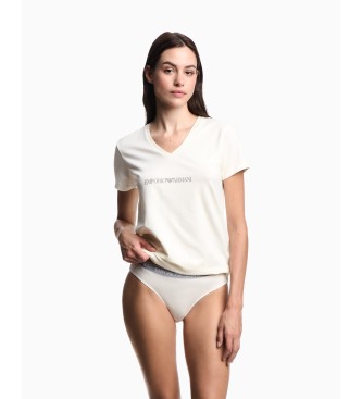 Emporio Armani Maglietta con scollo a V bianco