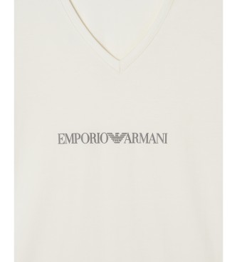 Emporio Armani Maglietta con scollo a V bianco