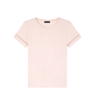 Emporio Armani Durchbrochenes Home T-Shirt rosa