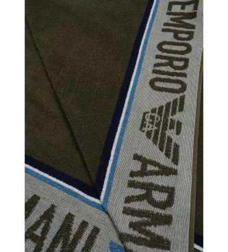 Emporio Armani Logotape Sponge Towel zelena