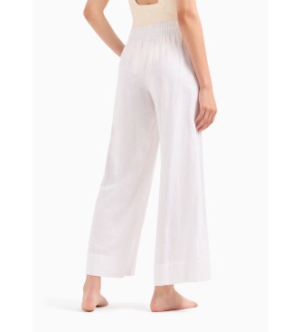 Emporio Armani Pantalon en lin blanc