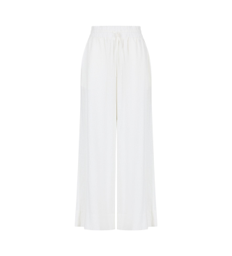 Emporio Armani Pantalon en lin blanc