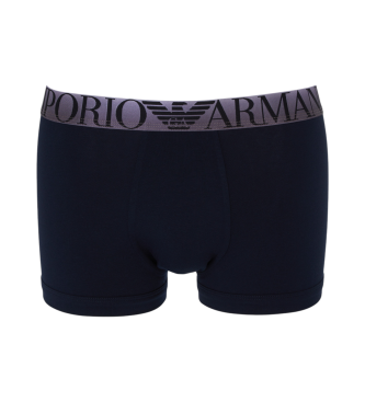 Emporio Armani Bokserki z delikatnej bawełny  granatowy