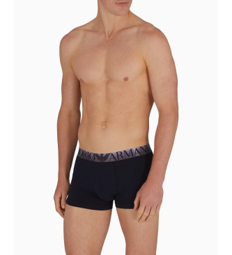 Emporio Armani Bokserki z delikatnej bawełny  granatowy