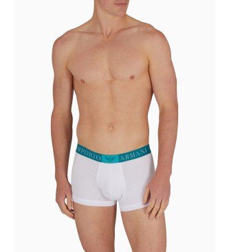 Emporio Armani Boxer aderenti in cotone biologico ASV Box Eagle bianchi  
