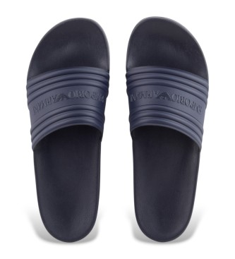 Emporio Armani Tongs Logo Tape navy