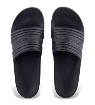 Emporio Armani Tongs Logo Tape noir