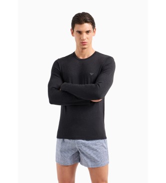 Emporio Armani T-shirt  manches longues en viscose effet laine pour la maison