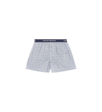 Emporio Armani Cales boxer azuis estampados