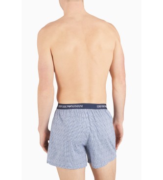 Emporio Armani Cales boxer azuis estampados