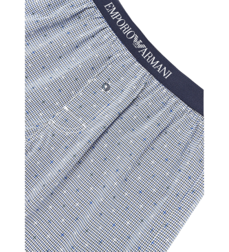 Emporio Armani Blau bedruckte Boxershorts