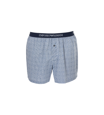 Emporio Armani Blau bedruckte Boxershorts