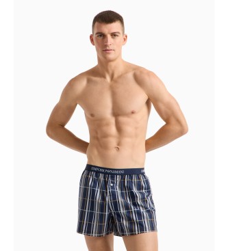 Emporio Armani Boxer con stampa blu scuro