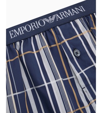 Emporio Armani Granatowe bokserki z nadrukiem