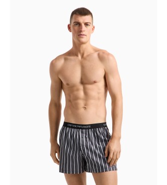 Emporio Armani Schwarz bedruckte Boxershorts