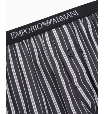 Emporio Armani Cales boxer pretos estampados