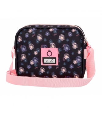 Enso Daisy Shoulder Bag Pink, Navy -18x15x5cm
