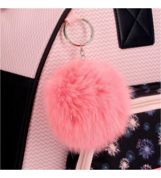 Enso Daisy Shoulder Bag Pink, Navy -18x15x5cm
