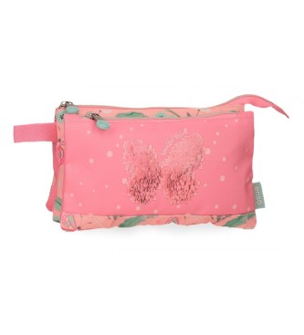 Enso Enso Beautiful nature three compartment pencil case pink