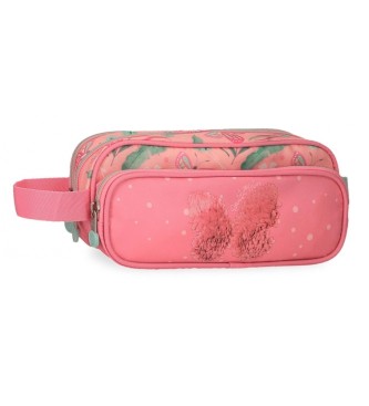 Enso Enso Beautiful nature triple compartment pencil case pink
