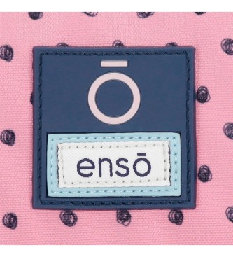 Enso Bonjour roza torbica s trojno zadrgo
