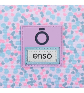 Enso Enso Cute Girl triple zip pencil case lilac -22x10x9cm