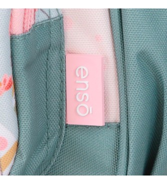 Enso Tropical love three compartment pencil case pink