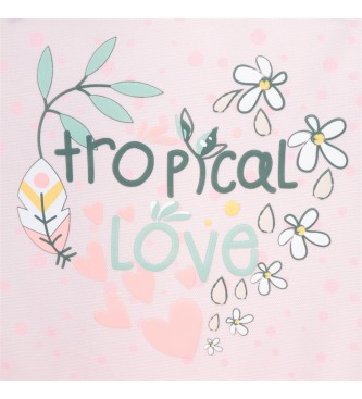 Enso Estuche Tropical love triple compartimento rosa