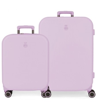 Enso Set di valigie rigide lilla Enso Annie 55-70cm