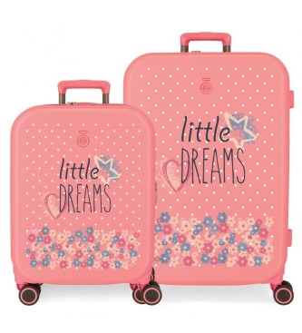 Enso Little Dreams hard sided suitcase set 55-70cm coral